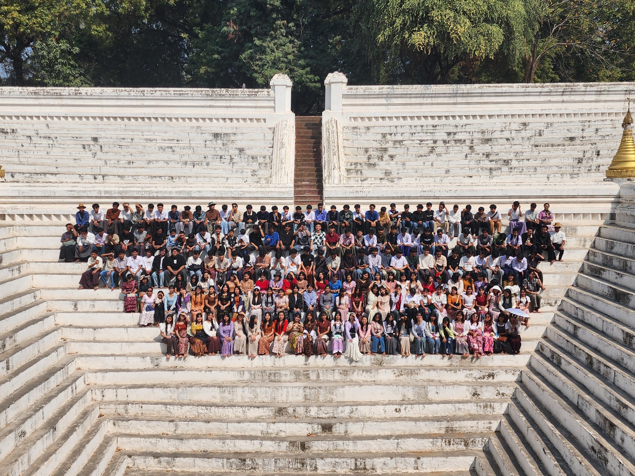 Linn Htet students together on a study trip